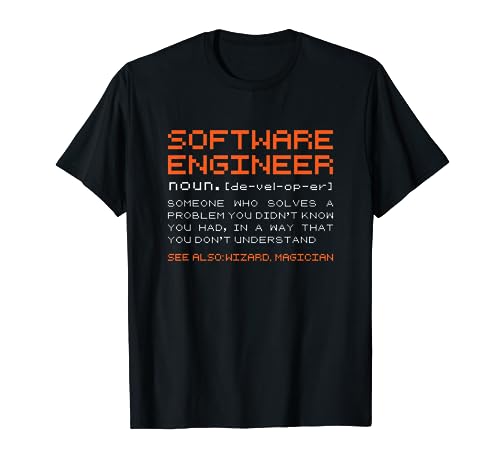 Software Engineer Definition Software Developer Programmer T-Shirt