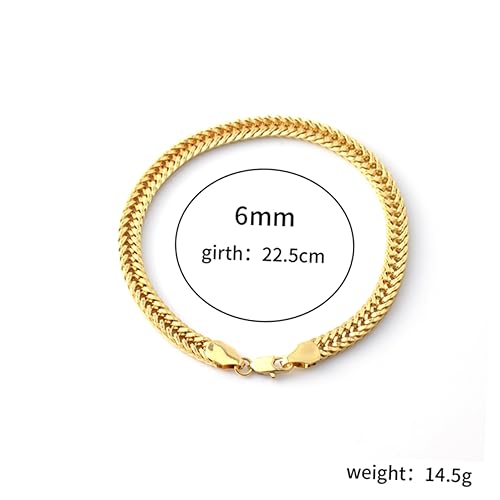Bracelet de chaîne de cuivre ensemble de 2 pièces mixtes