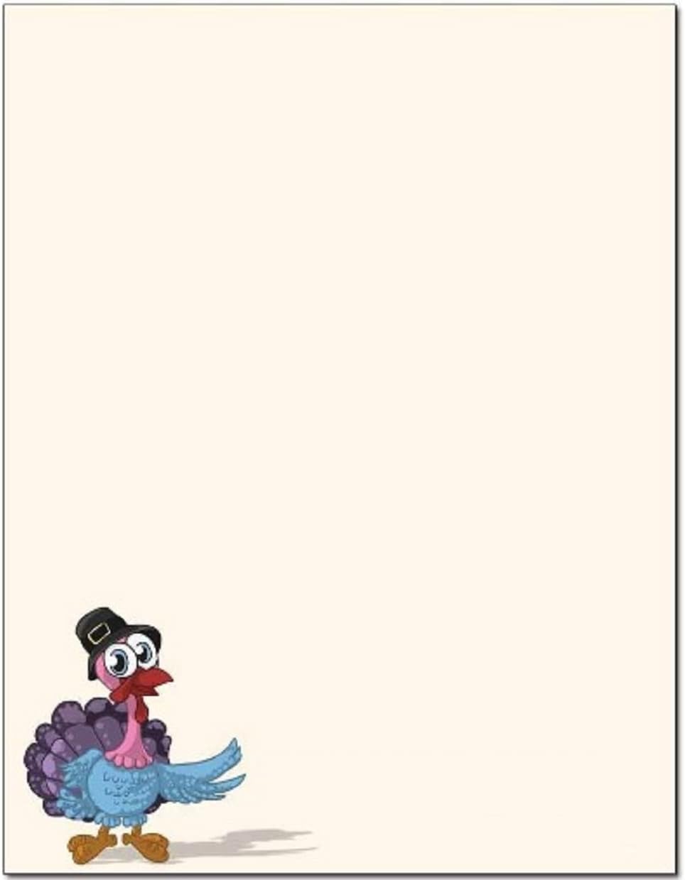 Turkey Day Letterhead Laser & Inkjet Printer Paper (100 Pack)