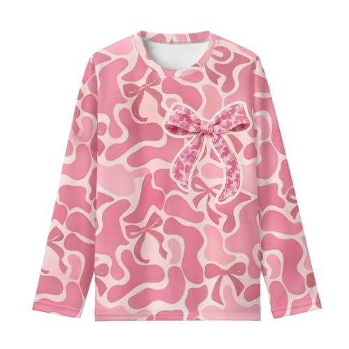 Image of WELLFLYHOM Long Sleeve T-Shirt for Boys Girls 3-16 Years Old Tee Tops Crewneck Pullover Shirts Fall Outfits