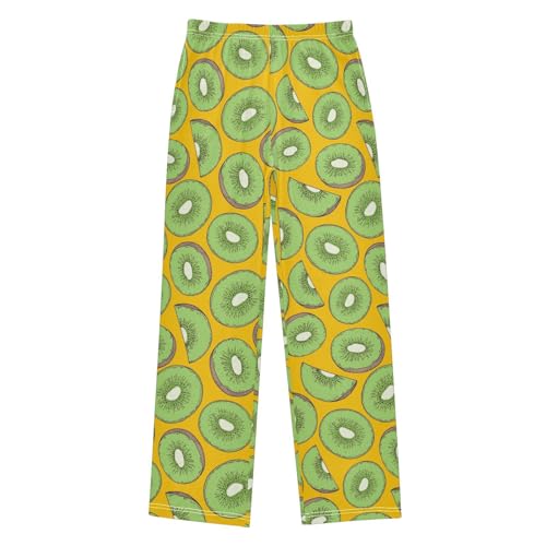 ZZXXB Kiwi Fruit Boys Long Pants Soft Trousers Elastic Waist Kids Lounge Bottoms with Pockets S-XL