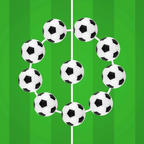 Cigrubo 10 Stück Tischkicker Bälle, Tischfußball Kickerbälle Kinder, Kicker Bälle, Fussball Spielzeug, Tisch Fußball Ball Innen 2-Spieler FußBall Tischspiel für 3+ Kinder Und Erwachsene Schwarz Weiß