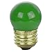 Sunlite 7.5S11/G Incandescent 7.5-Watt, Medium Based, S11 Indicator Colored Bulb, Green