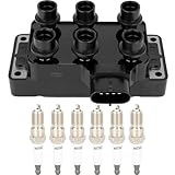 ECCPP 6383157 1 ignition coils with 6 iridium Spark Plugs for ford USA EXPLORER,TAURUS 4L,3L V6 9017113 6383157