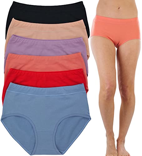 Image of ToBeInStyle Women's Pack of 6 High-Waisted Girdle Brief Tummy Support Everyday Panties
