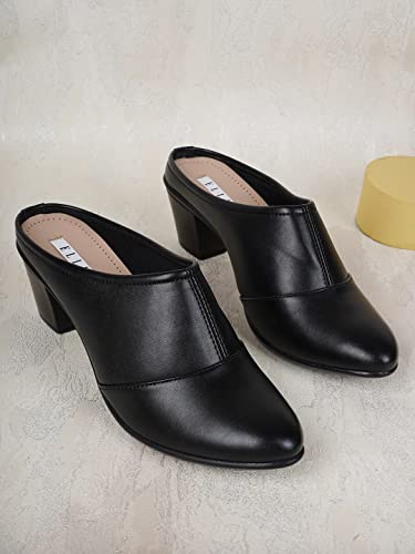 Image of ELLE Women's Slip-On Block Heel Mules