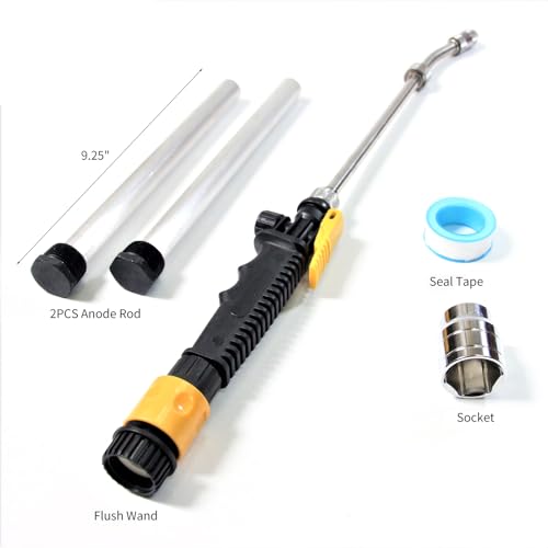 Image of RV Water Heater Tank Rinser RV Anode Rod, Water Heater Flush Wand & Socket Replacement for Suburban, Mor-Flo Water Heaters, Extends The Life of RV Water Heater