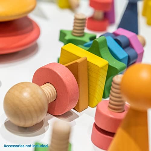 TickiT 74003 Rainbow Wooden Shape Twister - 7 Colours and 7 Shapes