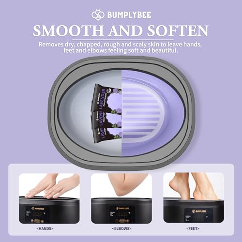 BUMPLYBEE Cera de parafina para mãos e pés, 10 peças de refis de cera de parafina de lavanda para ba