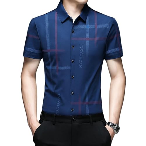 Chemise manches courtes homme imprimée et ajustée pour un look d'été élégant