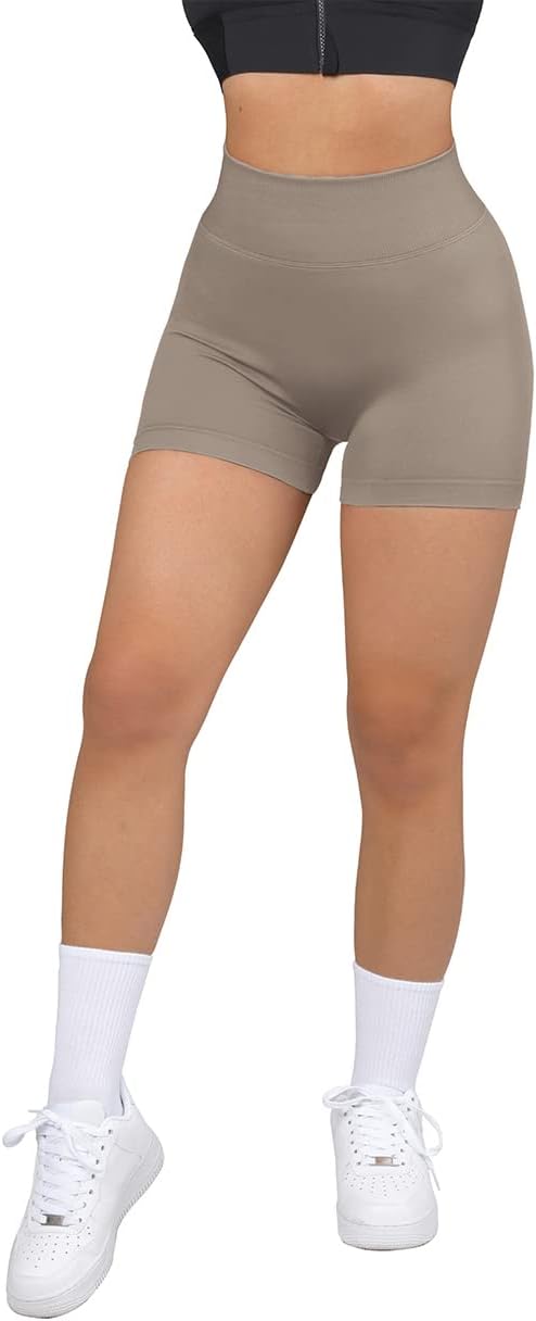 SUUKSESS Women Seamless Booty Shorts Butt Lifting High Waisted Workout Shorts - Image 3