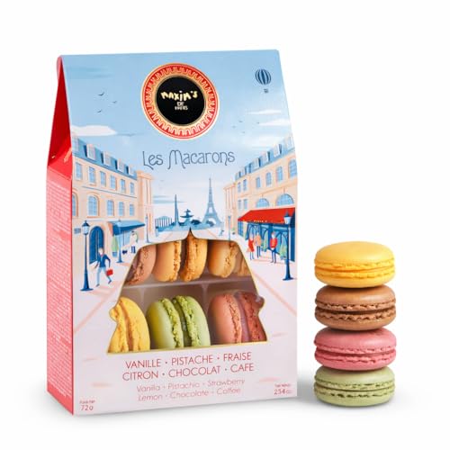 Maxim’s de Paris French Macaron Gift Box – Gourmet Macaron Cookie...