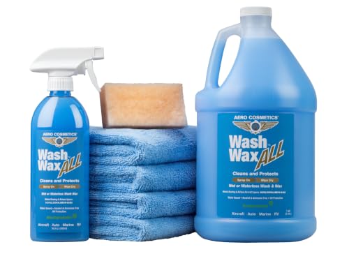 Aero Cosmetics Wash Wax ALL Waterless Car Wash Kit RV Boat S...