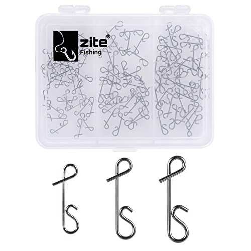 Zite Fishing Knotenlos-Verbinder Set Angeln | 90 Stück No-Knot-Connector in Box | Größen S,M,L | Schnurverbinder als Angelzubehör, no Knot Verbinder, Knotenlosverbinder Angeln