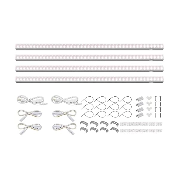 Barrina Wachstumslichter für Zimmerpflanzen, Vollspektrum-Sonnenlicht, 0,6 m 40 W (4 x 10 W, entspricht 250 W), LED…