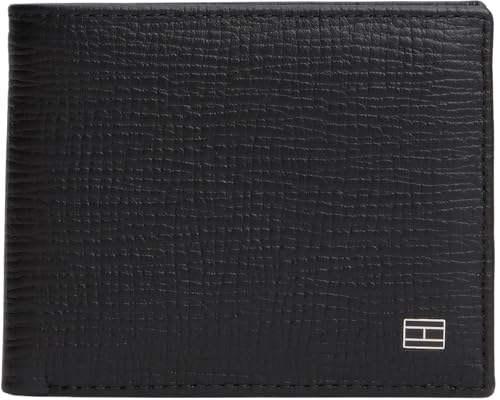 Tommy Hilfiger TH Flag Mini CC AM0AM13708   Cartera Plegable para Hombre, Color Negro (Negro), Talla única, Negro (Negro), One Size