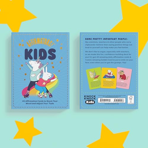 Image of Knock Knock Kids Affirmators! Kids Deck: 40 Affirmation Cards for Kids to Boost Your Mood and Adjust Your 'Tude