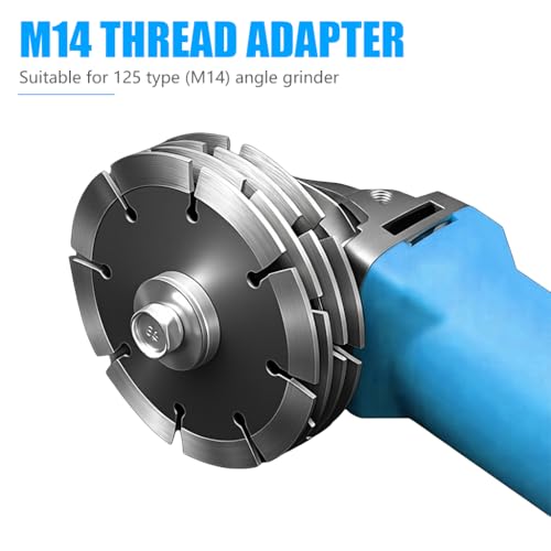 Image of Serplex125mm Angle Grinder Groove Cutting Adapter, M14 Thread Quick Change Carbon Steel Slotting Machine Conversion Head, Angle Grinder to Grooving Machine Adapter Fits Type 125 Angle Grinders