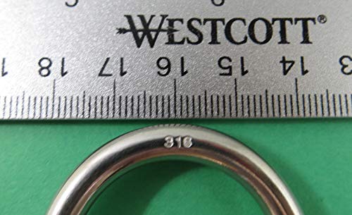 Image of US STAINLESS Stainless Steel 316 Lag Ring Bolt 1 /4 inch x 2 inch (6mm x 55mm) Marine Grade Wood Screw