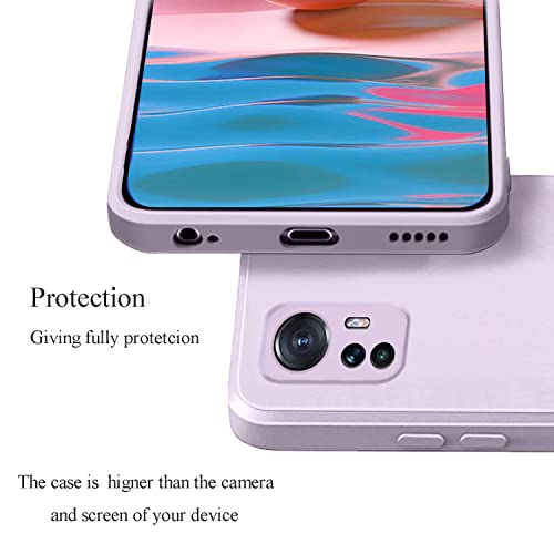 Coque Xiaomi 12 Lite violet en silicone doux finition soyeuse - 3