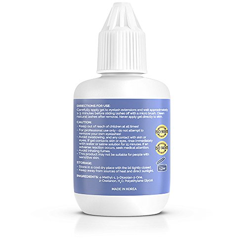 Professional Eyelash Extension Remover Gel - Quickly And Easily Remove Individual Semi Permanent False Lashes - Works With Even The Strongest Fake Eyelash Glue or Adhesive