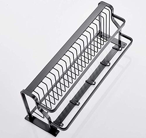 Porte-serviettes en aluminium noir de 40 cm au design minimaliste chic - 5