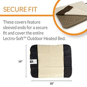   KH-Pet-Products-Lectro-Soft-Outdoor-Heated-Pad-Replacement-Cover-Fleece-Small-14-X-18