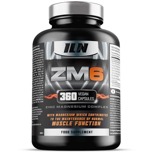 ZM6 - Suplemento de Zinc y Magnesio de Alta Potencia - Comprimidos de Zinc y Magnesio para la Función Muscular Normal - Potenciador - 360 Cápsulas Vegetarianas