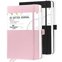 Taccuino Puntinato A5 Stationery Island - 360 Pagine Carta 100gsm, Copertina Rigida Con Segnalibri