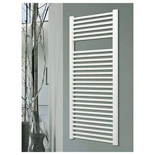 baanio - Radiador Toallero Agua Blanco | 118x55x50 cm | Secatoallas Blanco | Toallero Calefacción, Distancia Entre Ejes 50cm, Apto para Tubo Multicapa y Cobre