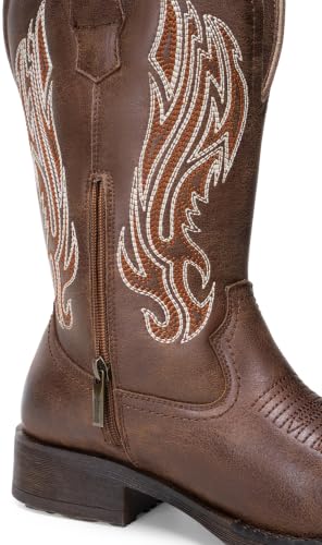 Image of Jousen Cowboy Boots for Men Square Toe Western Side Zipper