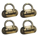 bociloy 4PCS Oval Turn Lock Clasp, Ring Style Zinc Alloy Flip Purse Closure Clasp Locks, Twist Buckle Fasteners for DIY Handbag, Shoulder Bags, Craft Briefcase Making, Bronze