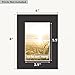 Golden State Art, Pack of 5, Pre-Cut 6x8 Picture Mats Bevel Edge 3.5x5.5 Opening for 4x6 Photos, Black