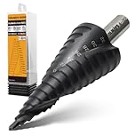 TOOLMAYS Foret Etage Metal M35 Ø 4-32 mm avec Revêtement AlTiN, Fraise Metal pour Acier Inoxydable, Métal, Plastique, Bois, Forets Étagé 15 Niveaux de Forage Coniques