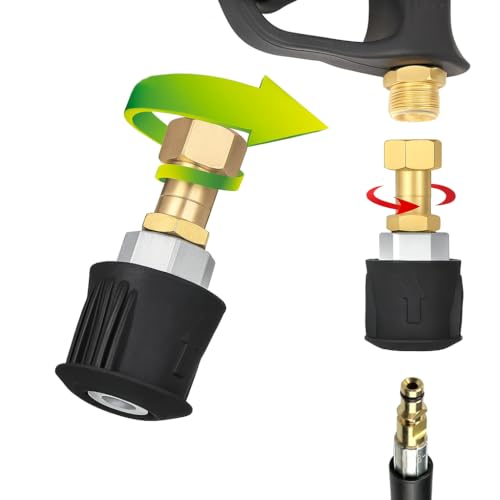 M&M Smartek Juego de adaptadores para Kärcher Quick Connect a rosca hembra M22 | Acoplamiento rápido de latón giratorio 360 ° anti bobinado | repuesto para limpiadores de alta presión K2 – K7