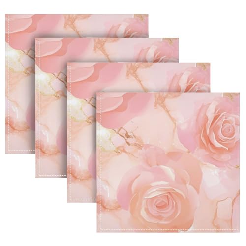 Servilletas de tela reutilizables Rose Gold set de 6 20x20 in miniatura 5