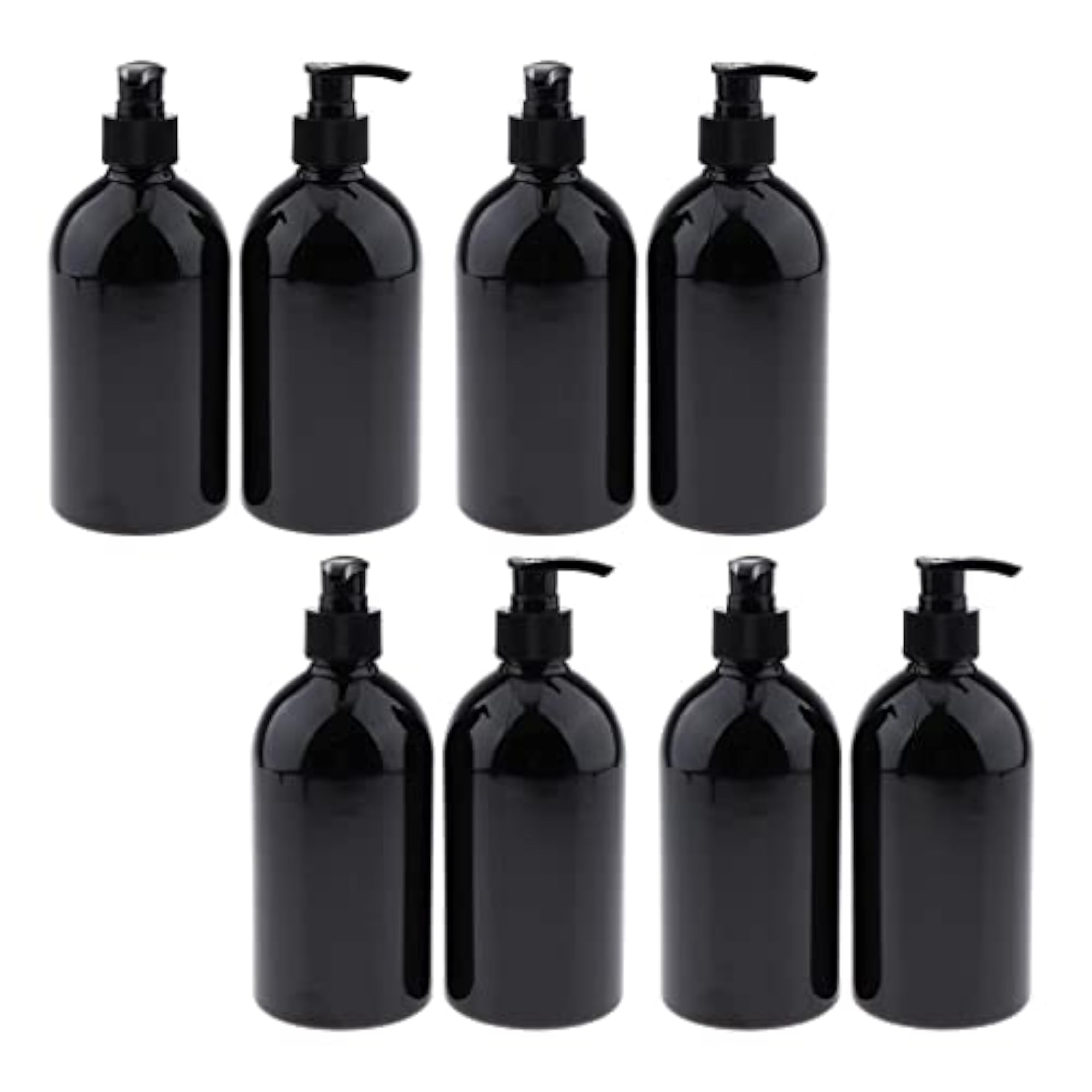 8Pcs 500mL Empty Lotion Bottles Dispenser with Black Pump