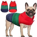 FUAMEY Reversible Dog Winter Coat,Dog Cold Weather Jacket Padded Pet Vest Warm Dog Puffer Vest Down...