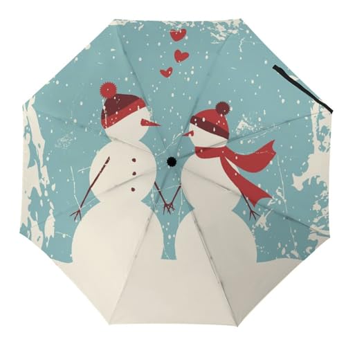 Parapluie automatique compact et robuste avec toile imperméable motif baleine