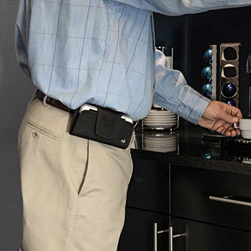 Nite Ize Fits All Phone Holster - Vertical Or Horizontal Protective, Clippable Cell Phone Holder For Your Belt Or Waistband - Horizontal - Extra Large - Black #TOP4