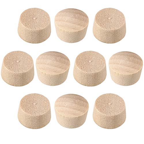 Image of uxcell Wood Button Top Plugs 7 /16 Inch Cherry Hardwood Furniture Plugs 9 /25 Inch Height 200 Pcs