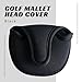 Pacific Golf Clubs Black Golf Putter Headcover Standard Size Neoprene Club Head Cover Perfect for Mallet Putters Fits Most 2 Ball Putters Clubs