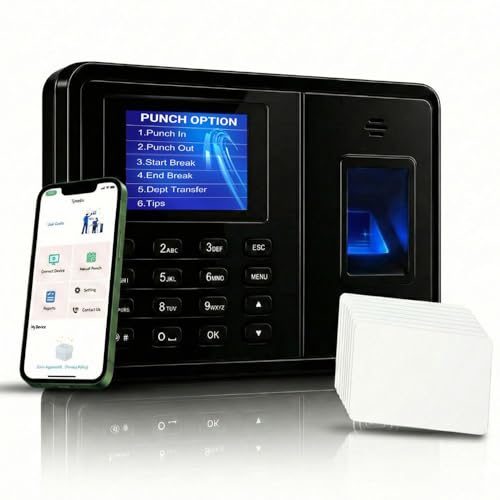 Tymelix Time Clock System: App Control & 5s Fast Connection,