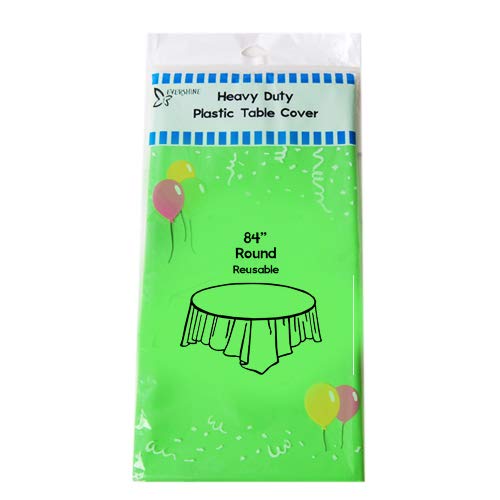 Evershine (12Pack) Heavy Duty Plastic Table Covers Tablecloth