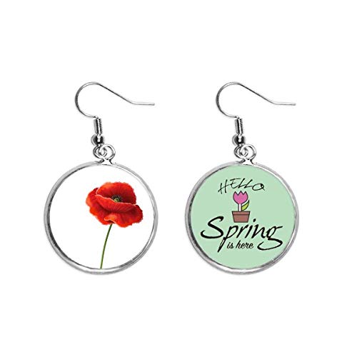 Pendientes de amapola roja ideales para lucir con vestidos de primavera