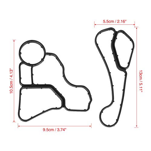 X Autohaux 11428637821 11428637820 Car Engine Oil Pan Gasket Oil Cooler Filter Housing Gasket Seal Set For Bmw E81 E87 E90 #TOP1
