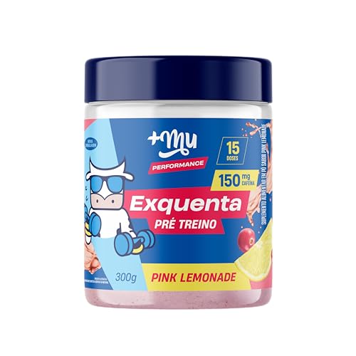 Pré treino, +Mu, Exquenta, Sabor Pink Lemonade, Com Cafeína, Palatinose e Taurina - 300g