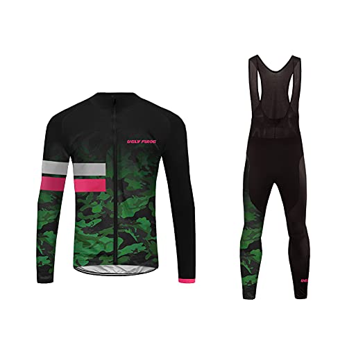 UGLY FROG Fahrradtrikot Set Herren - Kurzarm Shirt Mit Gel-Polster Shorts Für Mountainbike & Rennrad