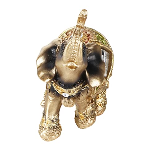 Feng Shui Elephant Statue Wealth Sculpture Green Prosperity Figurine Home Decoration Gift for Office or Living Room (Green Trumpet) - Image 3