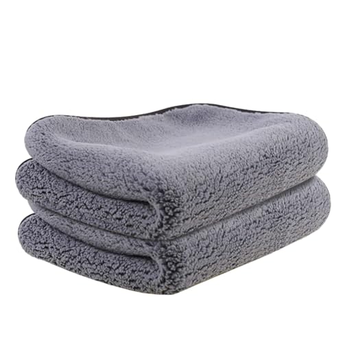 Image of Autofy 500Gsm-40Cm X 40Cm-[Pack of 2]-Microfiber Cloth Double Sided Microfiber Cloth for Car Lint Free Super Soft Plush Car Cleaning Cloth Sueded Edges for Scratch Free Car&Bike Cleaning, Multicolor